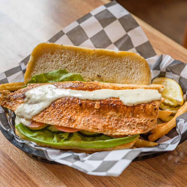 Blackened Trout Sandwich