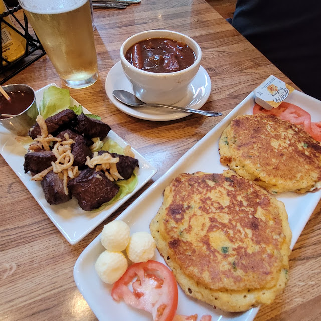 Chislic and Corn Cakes