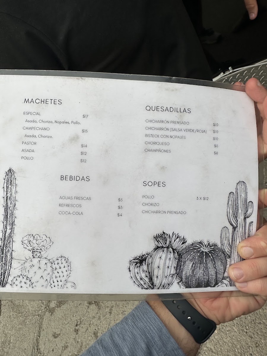 El mezquital Mexican food truck menu board