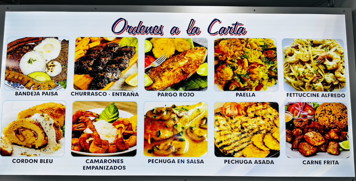 Tablazo el Chef Restaurant | Comida Hispana menu board