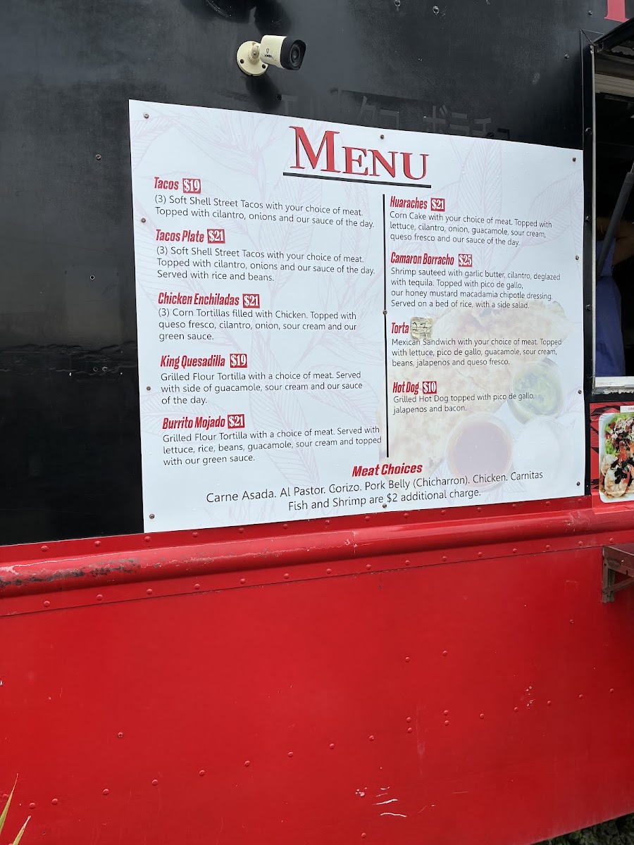 Hooked menu board