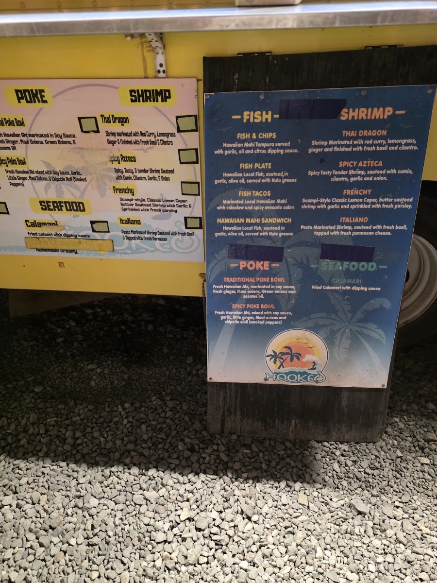 Hooked menu board