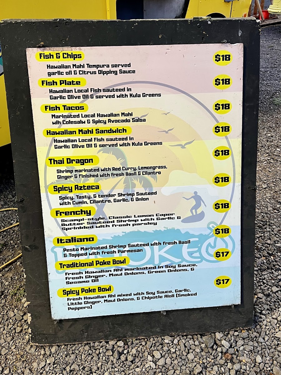 Hooked menu board