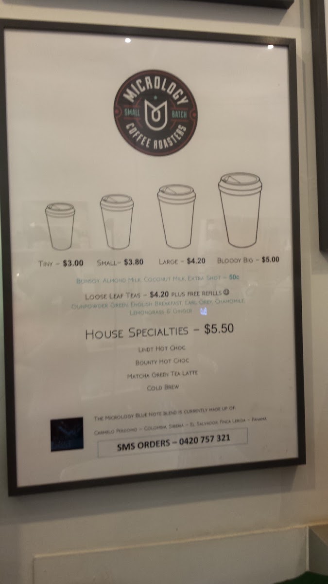 Eillo menu board