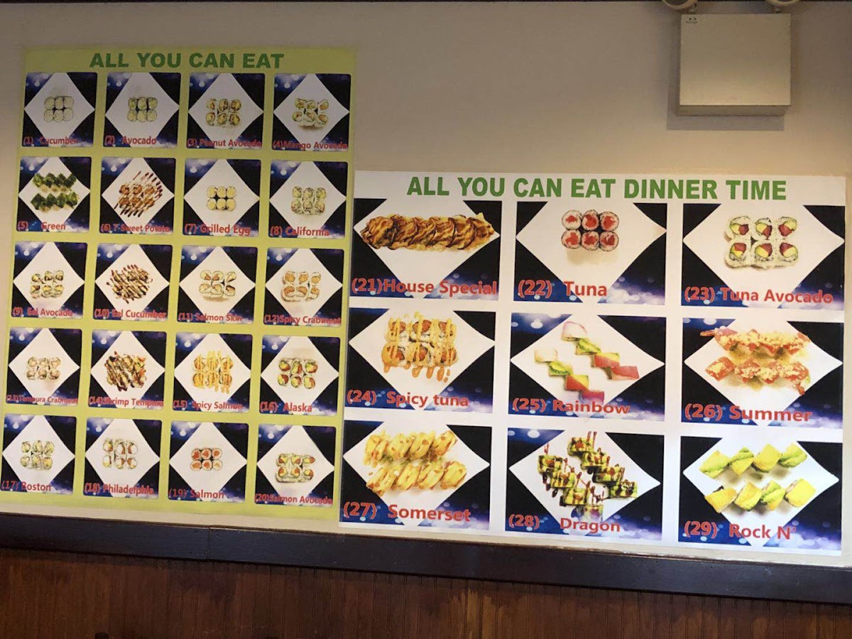 Asian Buffet menu board