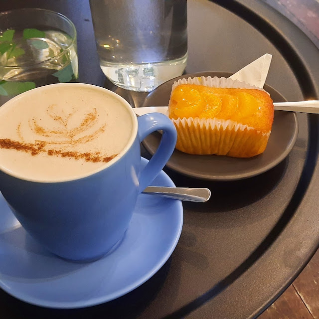 Chai Latte on Almond & Orange Cake