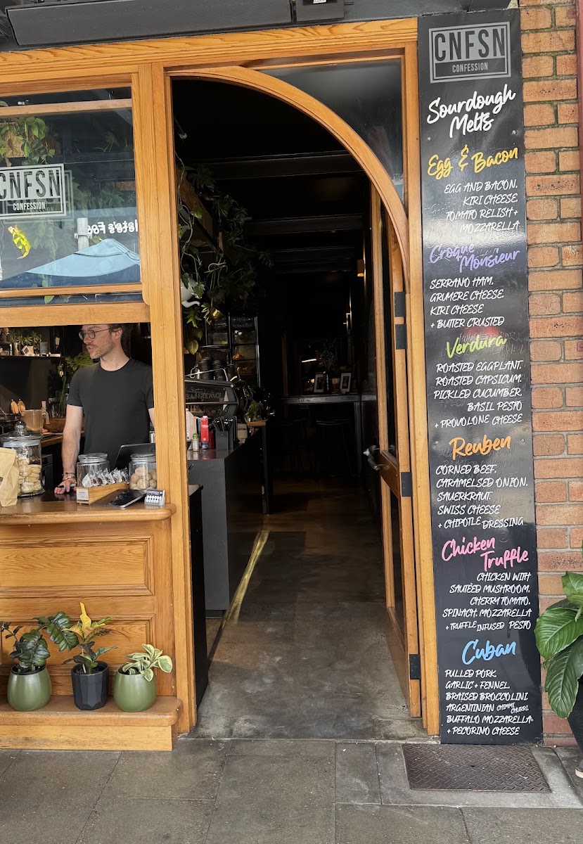 Confession menu board