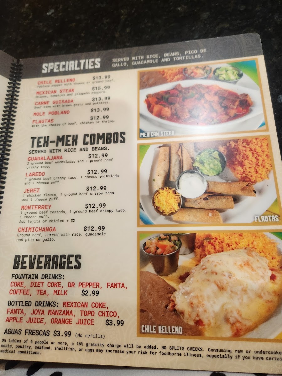 Alma Latina menu board