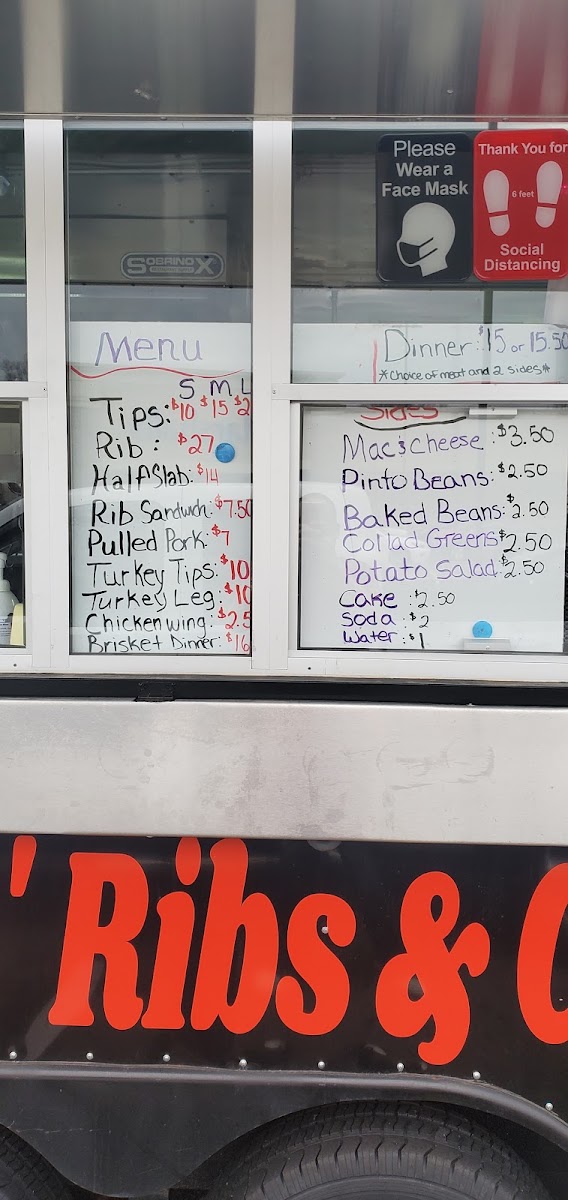 We Smoking BBQ menu board
