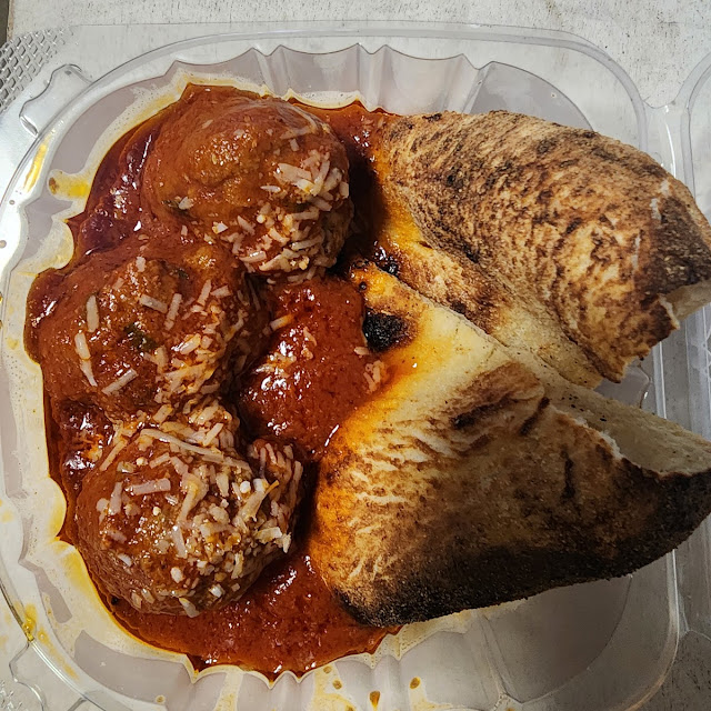 Meatballs and Sauce Side