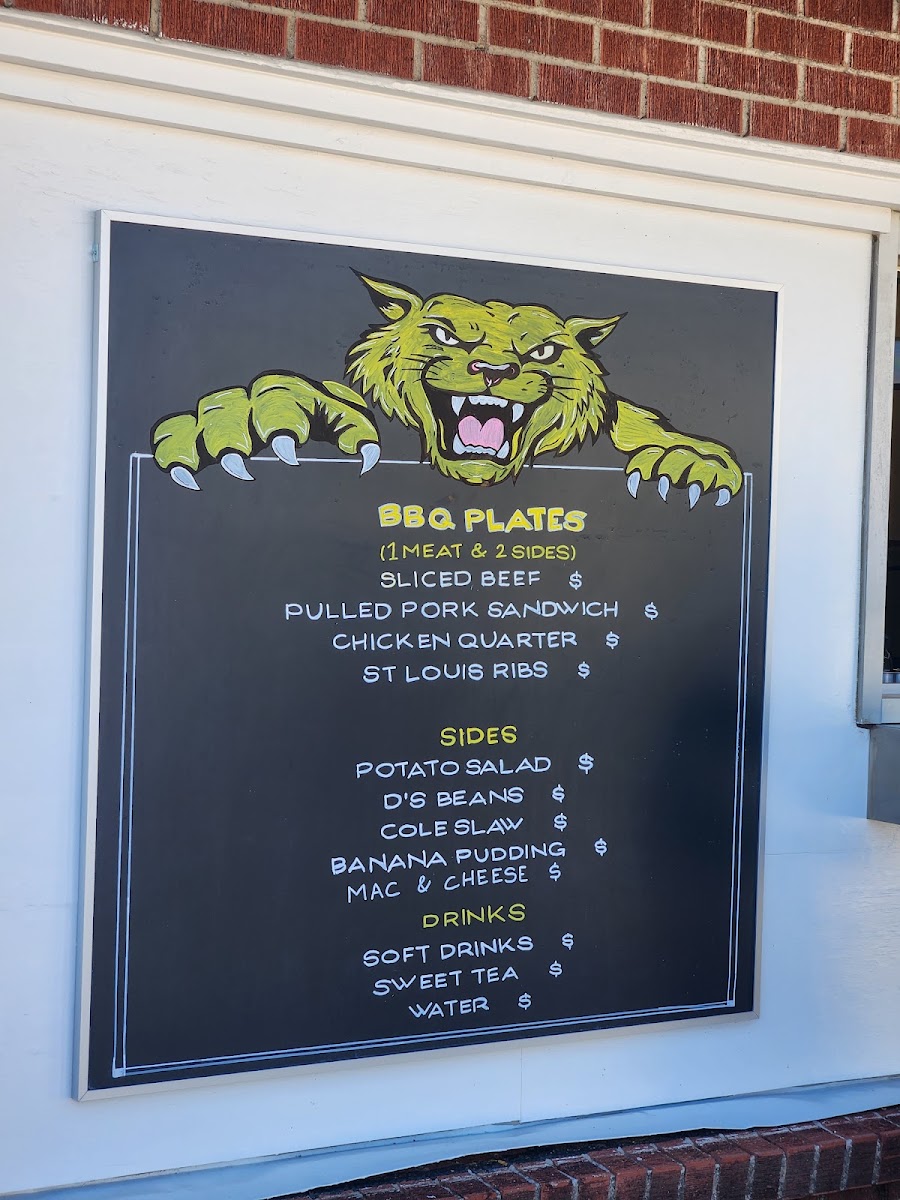 Mad Masters BBQ menu board