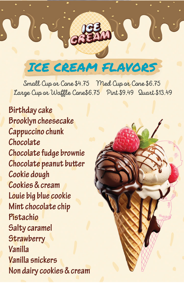 Seven Sips Smoothies Café - Sheepshead Bay menu board