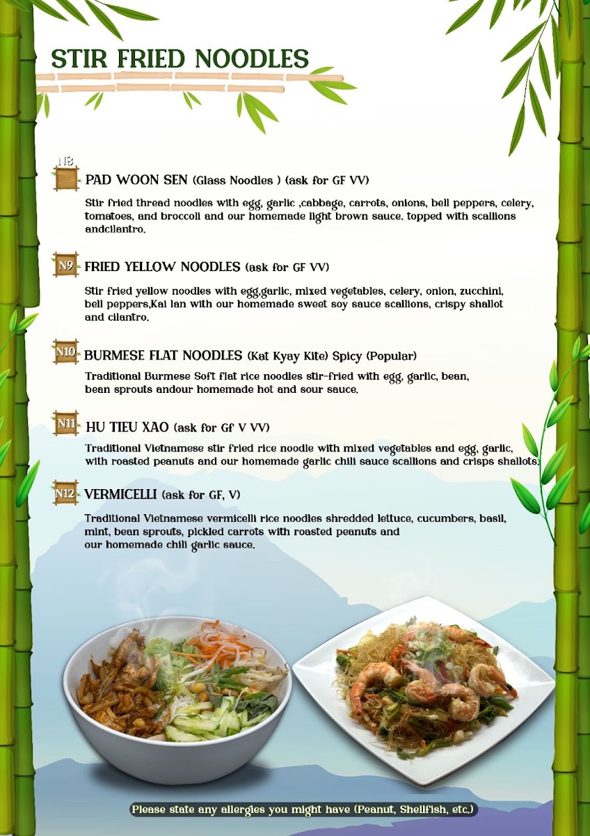 Bamboo Ridge menu board