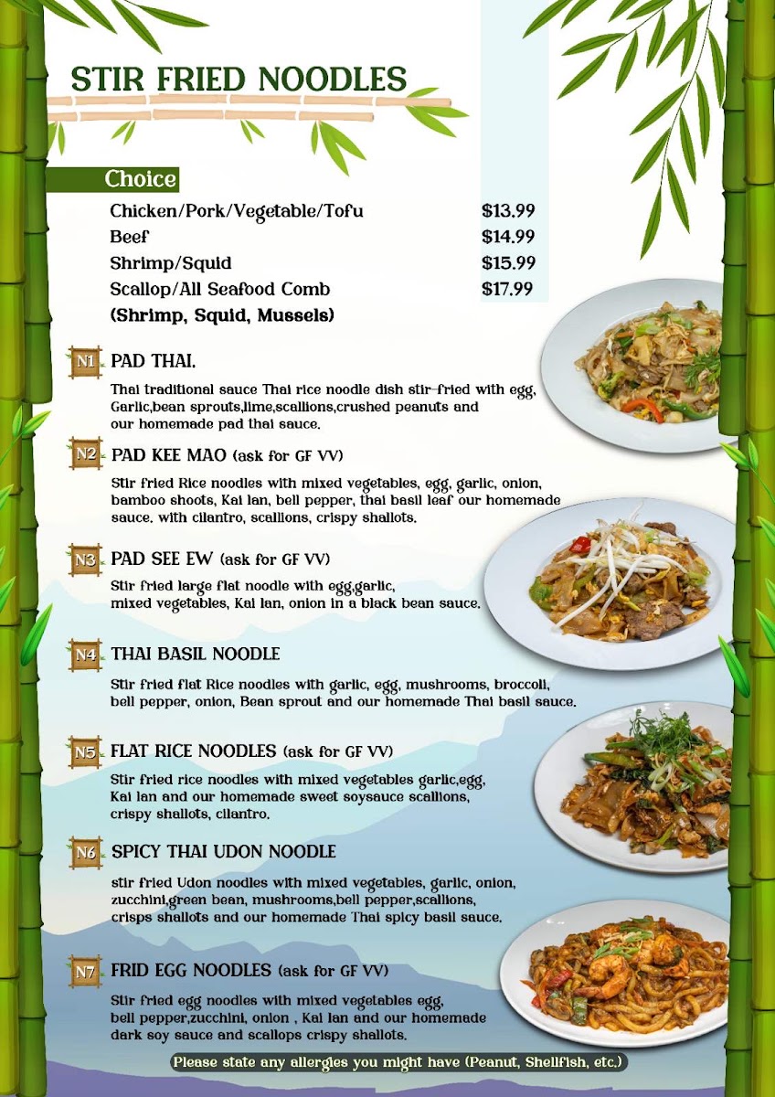 Bamboo Ridge menu board