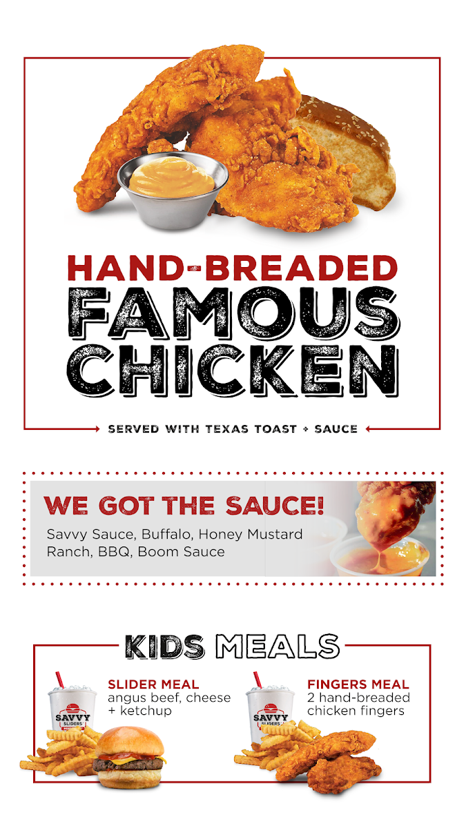 Savvy Sliders menu board