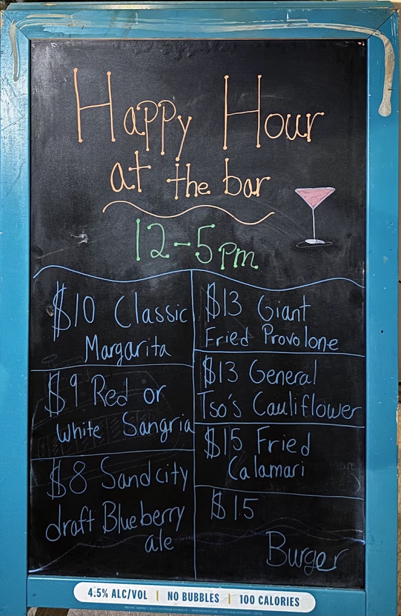 DIVE OCEAN BEACH menu board
