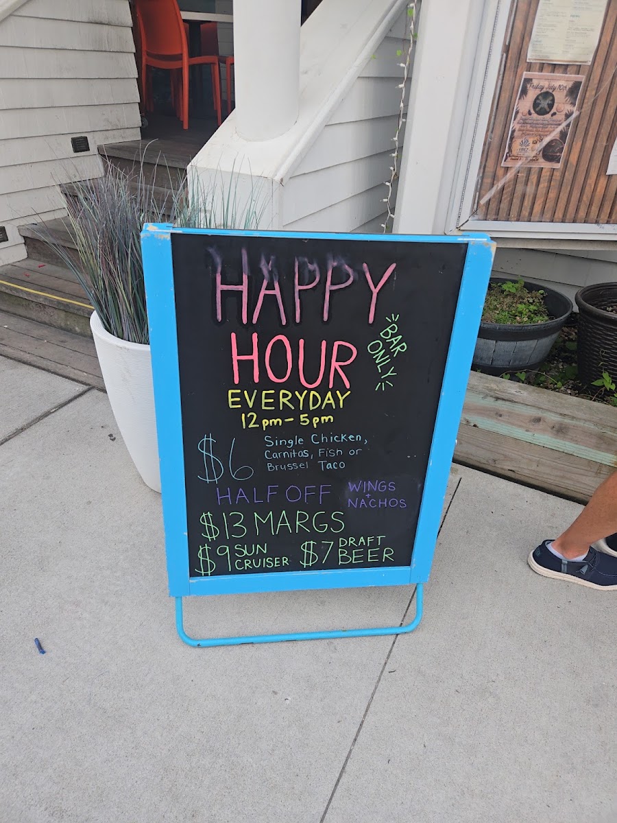 DIVE OCEAN BEACH menu board