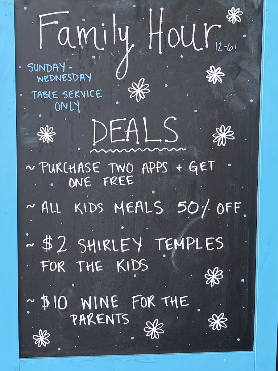 DIVE OCEAN BEACH menu board