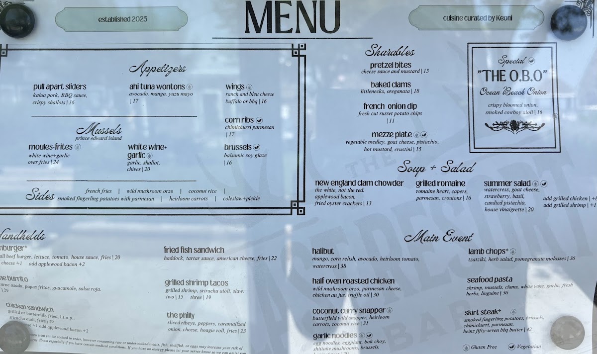 The Last Resort menu board