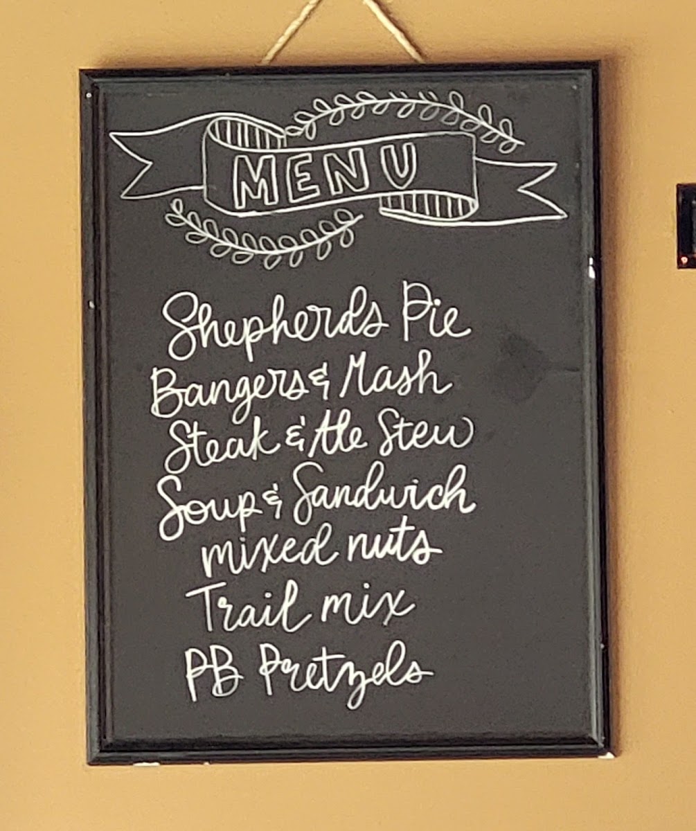 The Public House West Texas menu board