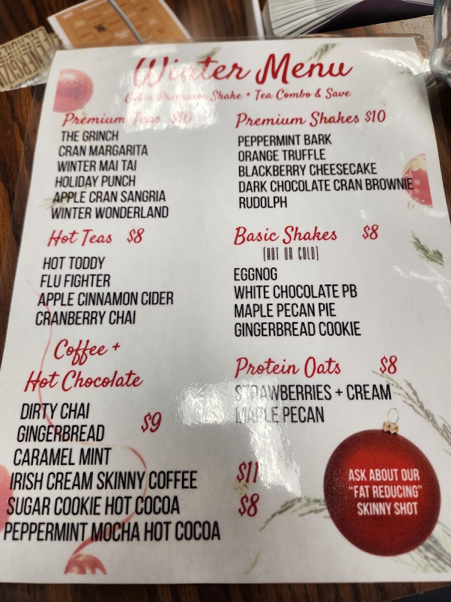 Hub City Nutrition - Hagerstown, MD menu board