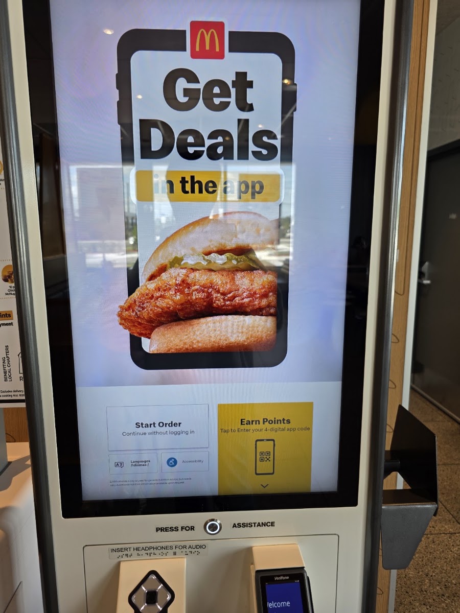 Ronald McDonald's menu board