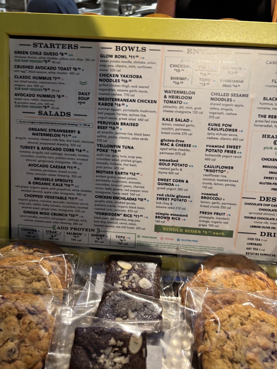 Flower Child menu board