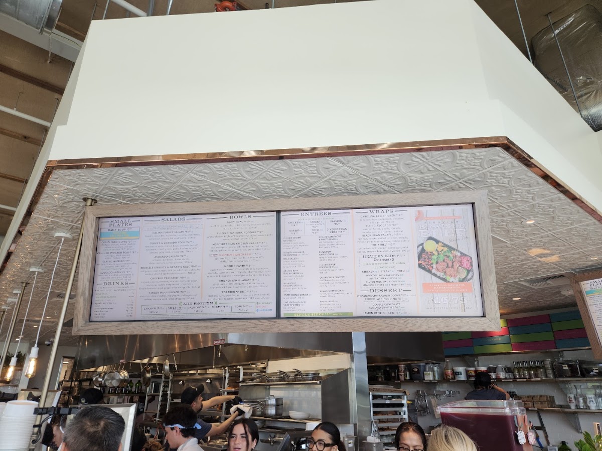 Flower Child menu board