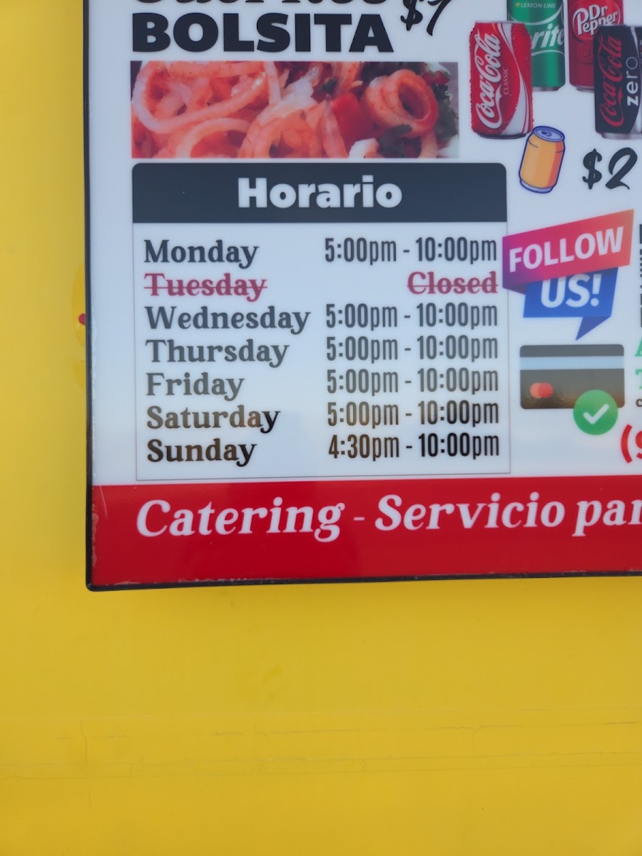 Flautas El Menny menu board