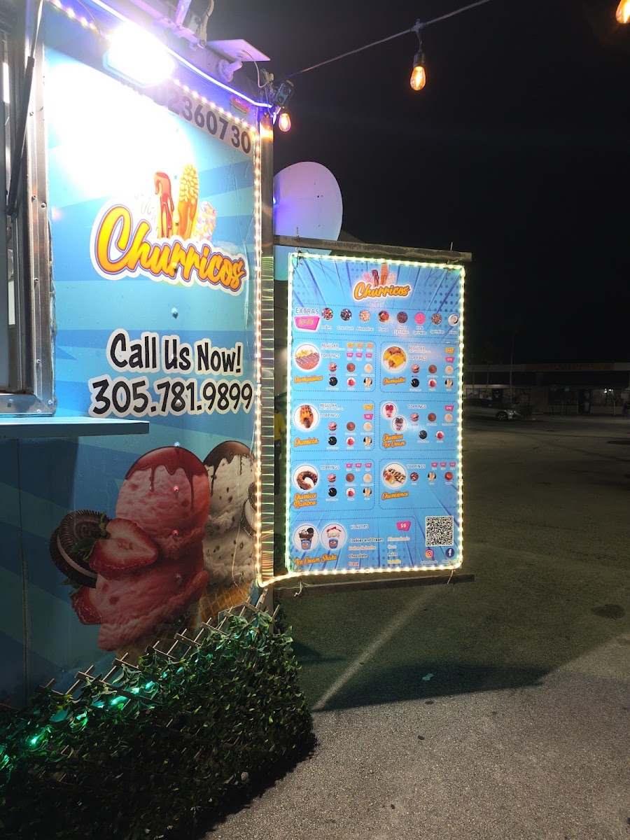Churricos menu board