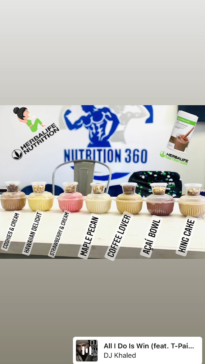 Nutrition 360 menu board