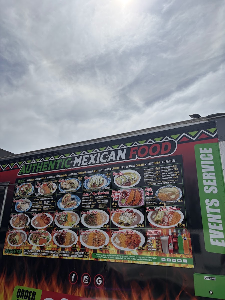 El Taco Amigo 3 menu board