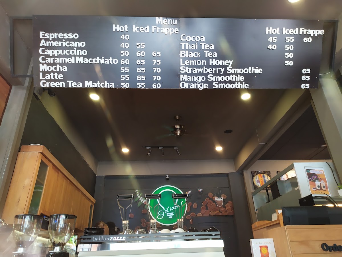 Get Idea! Coffee menu board