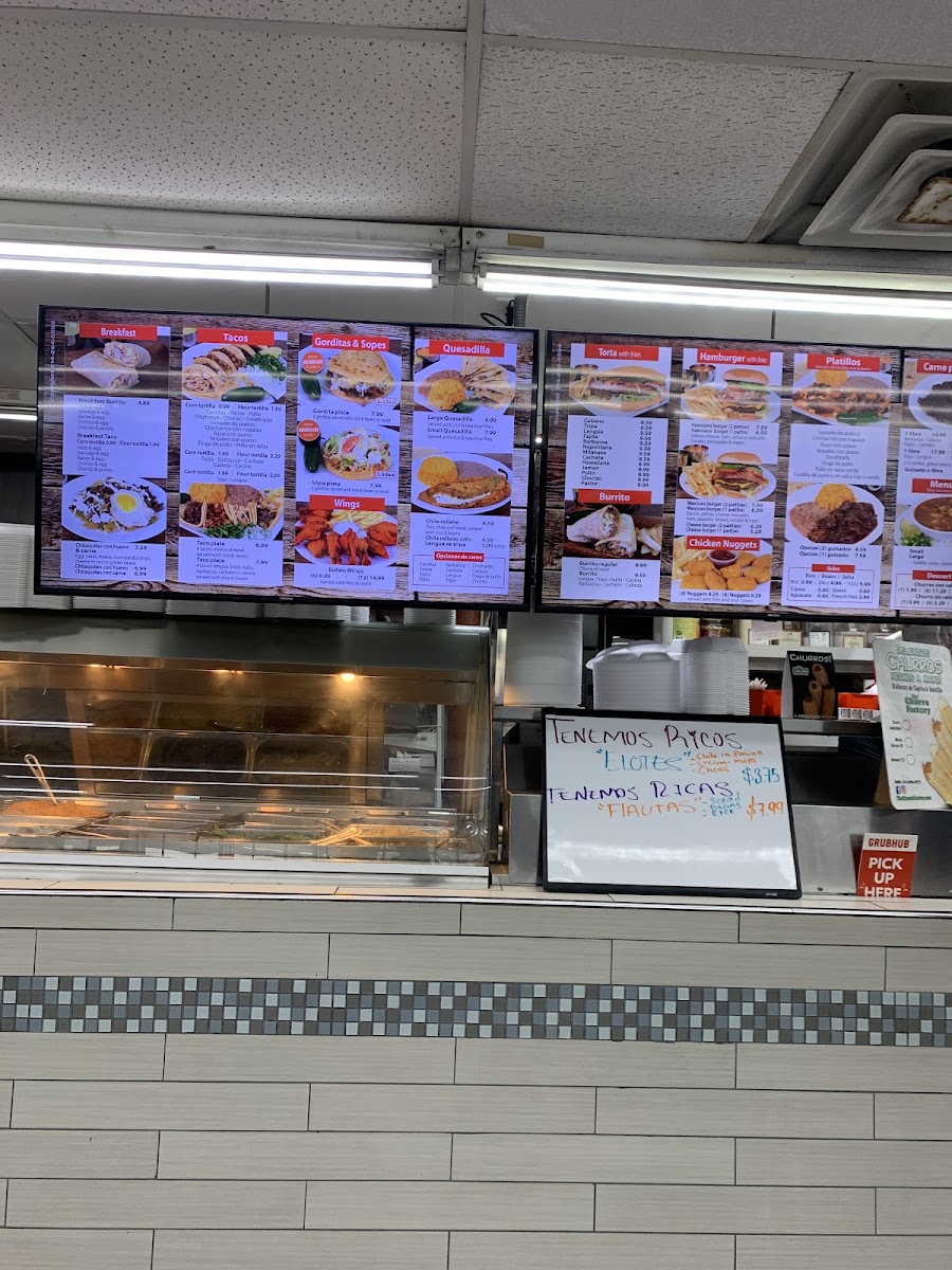 Taqueria diana #4 menu board