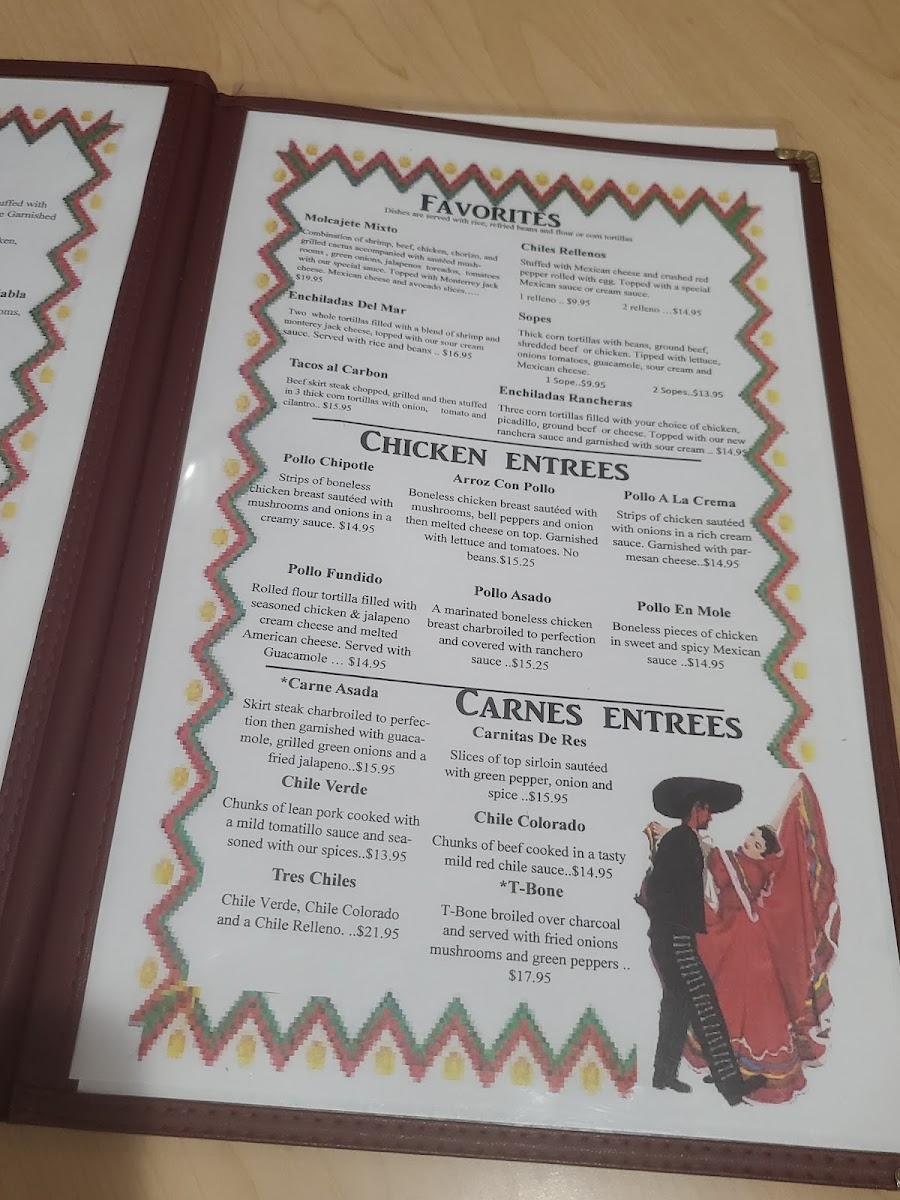Casa Tequila menu board