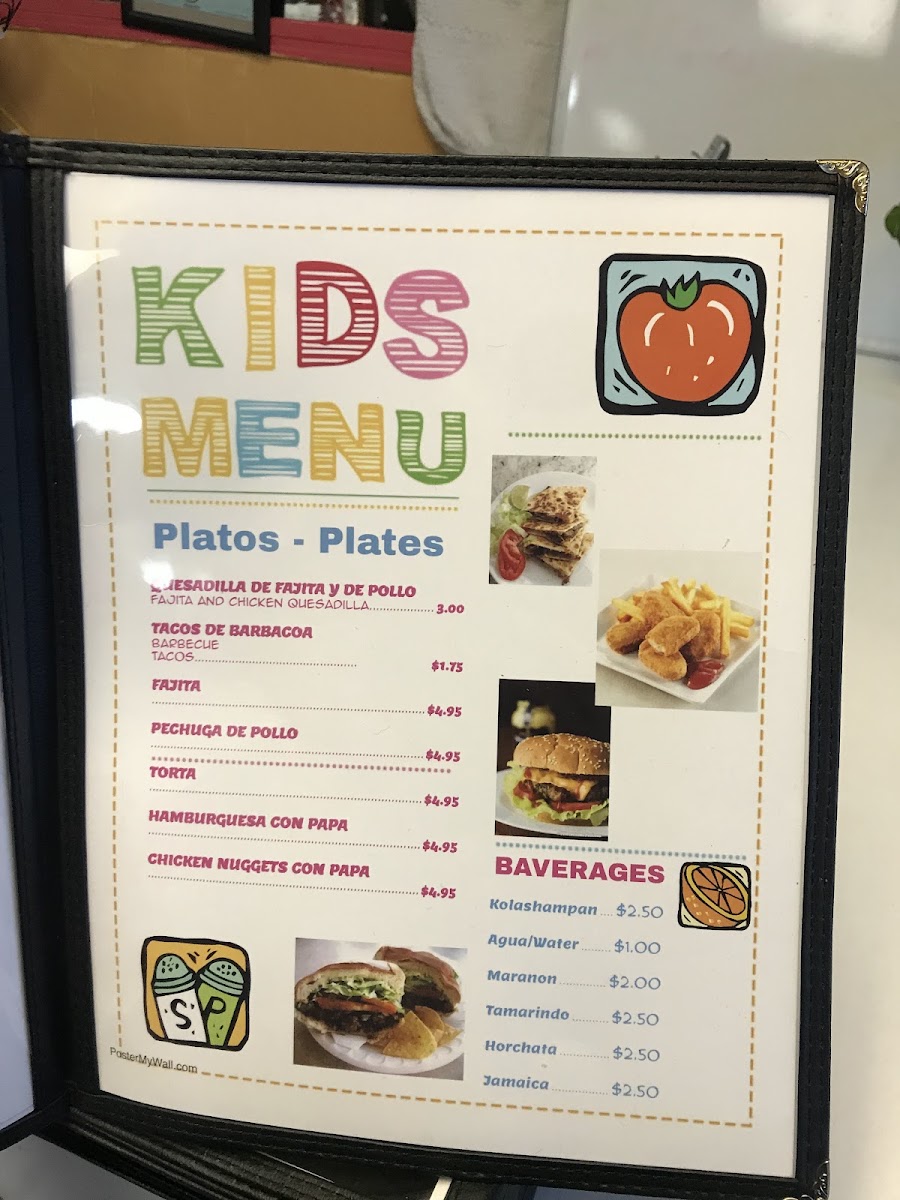 Las Tunas Restaurant menu board