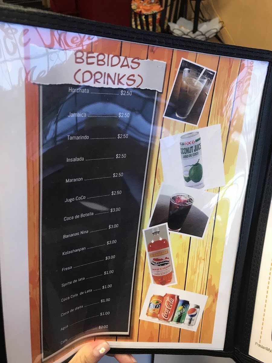 Las Tunas Restaurant menu board