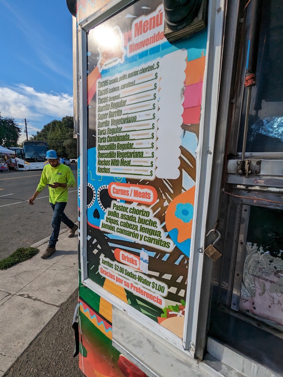 Tacos Lupita menu board