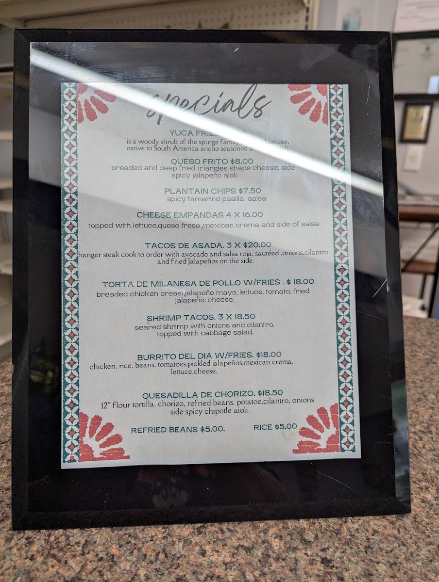 TNT Tacos N Tacos menu board
