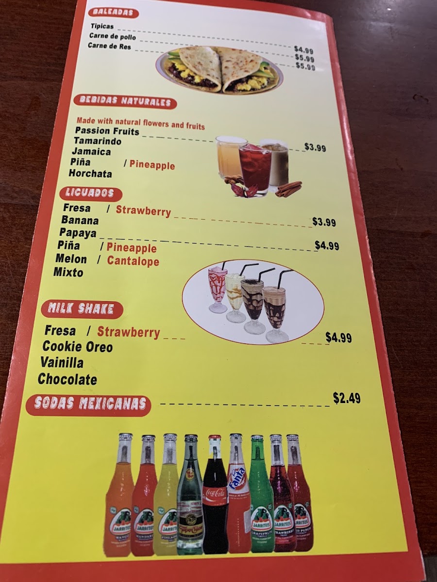 Tacos Brothers menu board
