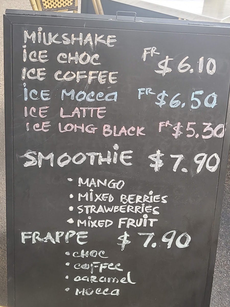 Dolce Delights menu board