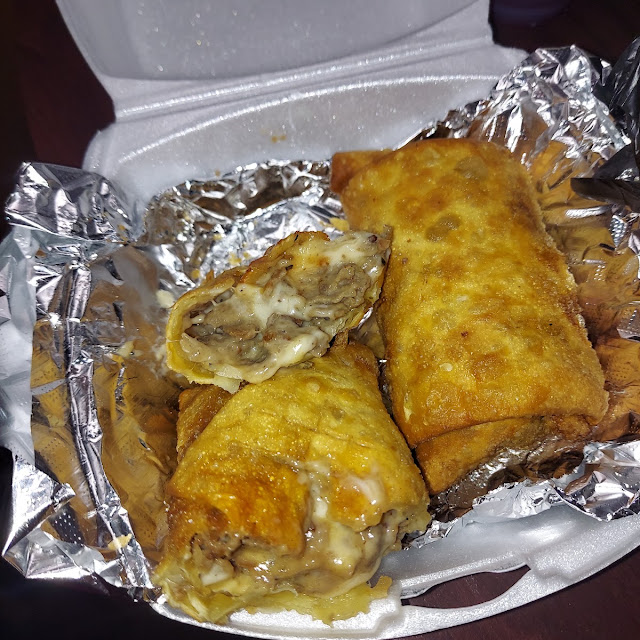 2 Philly Cheese Steak Egg Roll