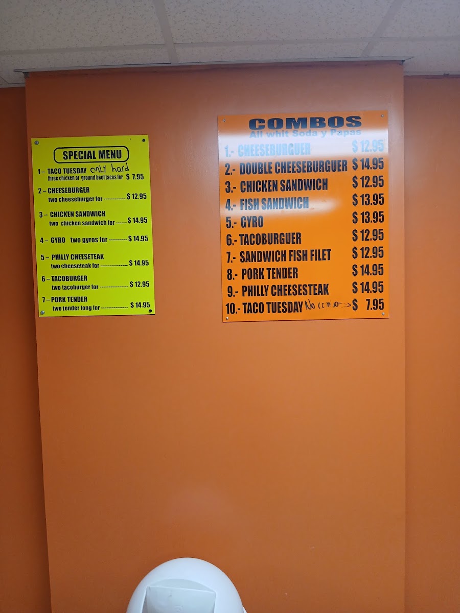 Mama Lilly's menu board