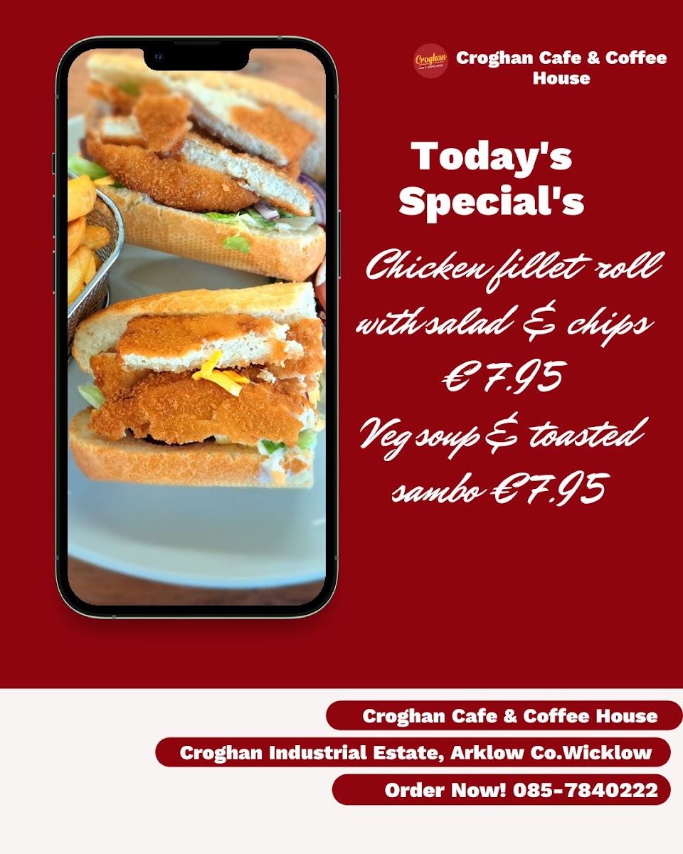 Croghan Cafe & Coffee House menu board