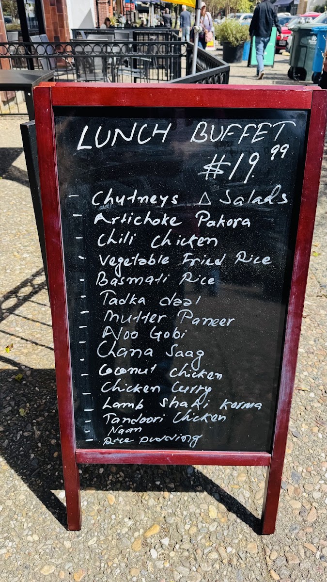 Darbar Kitchen menu board