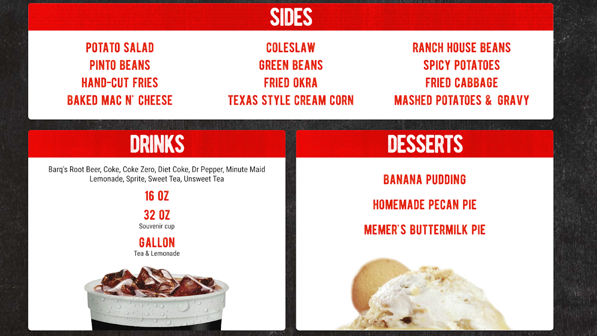 Soulman's Bar-B-Que menu board