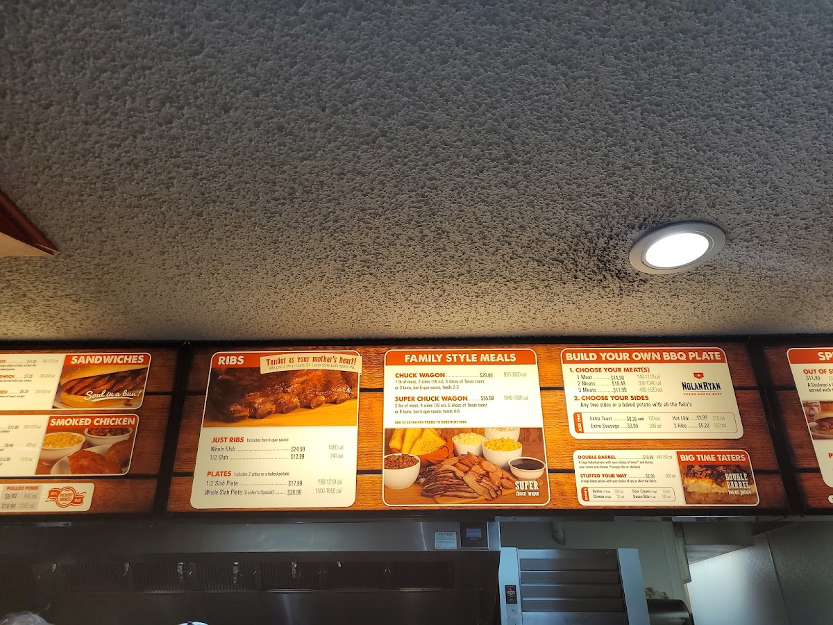 Soulman's Bar-B-Que menu board