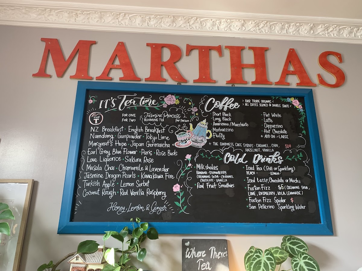 Martha's Pantry menu board