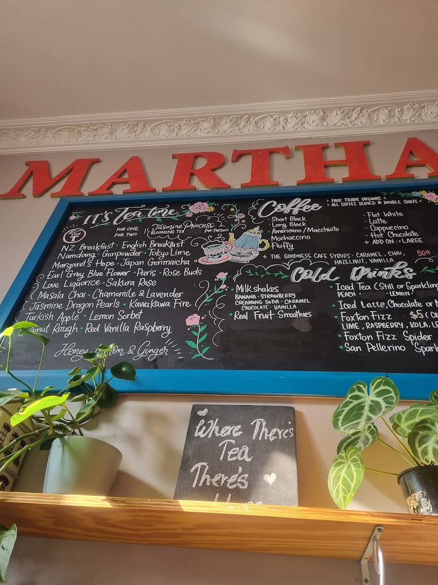 Martha's Pantry menu board