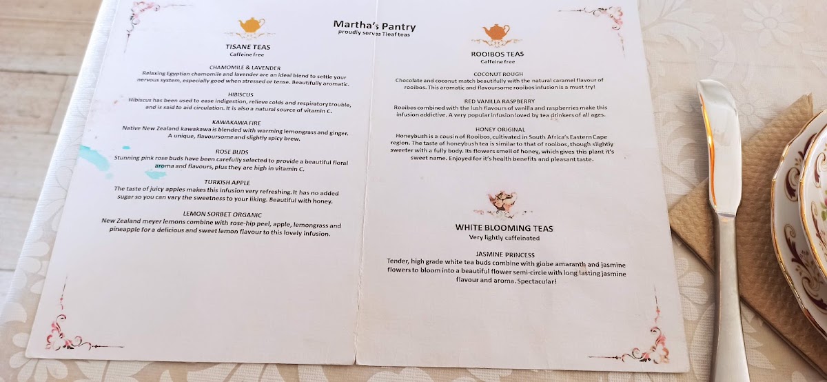 Martha's Pantry menu board